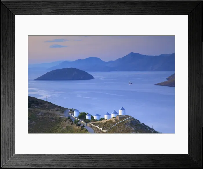 Framed Print : Windmills, Leros, Dodecanese, Greek Islands, Greece, Europe Framed Print : Windmills, Leros, Dodecanese, Greek Islands, Greece, Europe