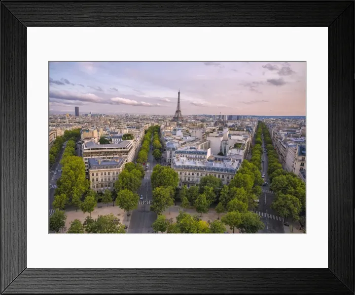 Framed Print : View over Paris at sunset, Paris, France, Europe Framed Print : View over Paris at sunset, Paris, France, Europe