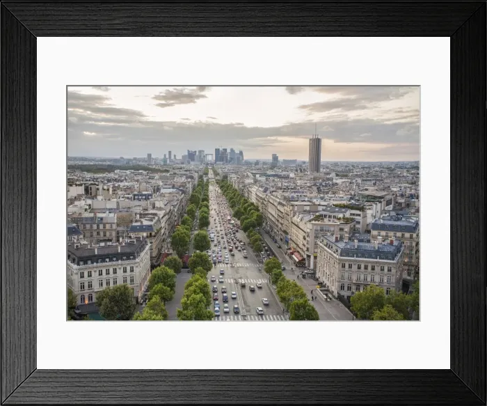 Framed Print : View over the Champs Elysees, Paris, France, Europe Framed Print : View over the Champs Elysees, Paris, France, Europe