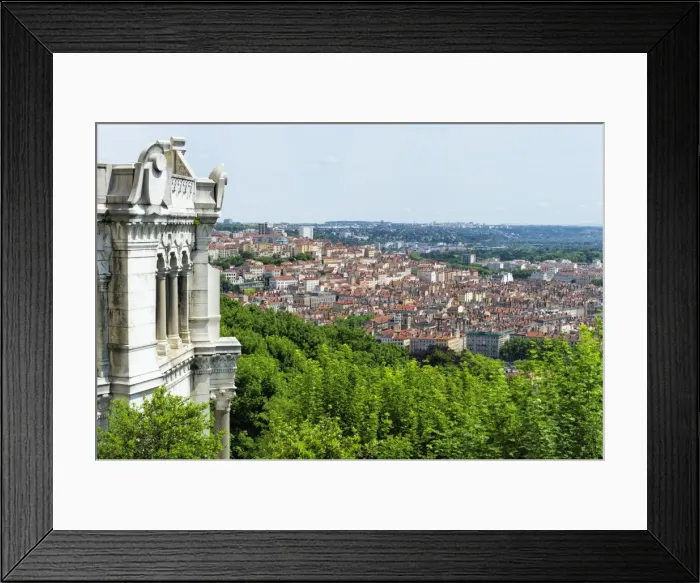 Framed Print : View over Lyon from the Fourviere Hill, Lyon, Rhone, France, Europe Framed Print : View over Lyon from the Fourviere Hill, Lyon, Rhone, France, Europe