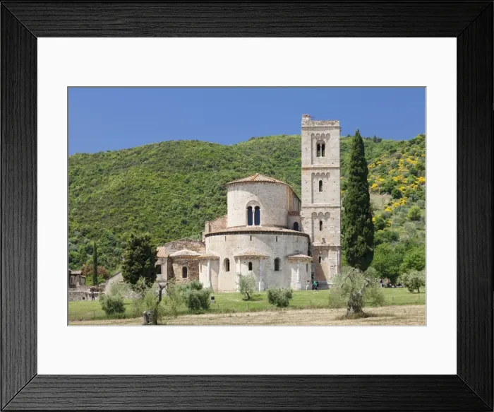 Framed Print : Sant Antimo Abbey, monastery, Castelnuovo dell Abate, near Montalcino, Val d Orcia (Orcia Valley) Framed Print : Sant Antimo Abbey, monastery, Castelnuovo dell Abate, near Montalcino, Val d Orcia (Orcia Valley)