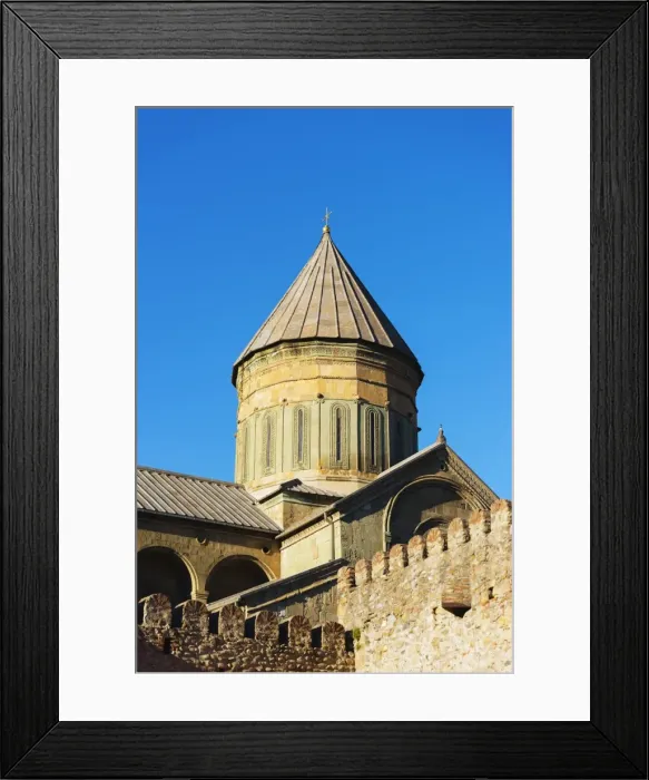 Framed Print : Svetitskhoveli Cathedral, 11th century, by Patriach Melkisedek, Mtskheta, historical capital Framed Print : Svetitskhoveli Cathedral, 11th century, by Patriach Melkisedek, Mtskheta, historical capital