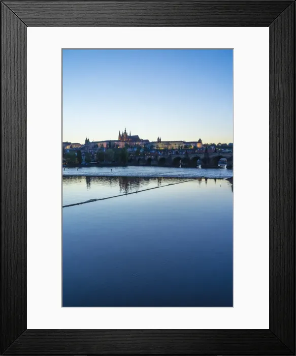Framed Print : View of Charles Bridge, the Castle District and St Framed Print : View of Charles Bridge, the Castle District and St