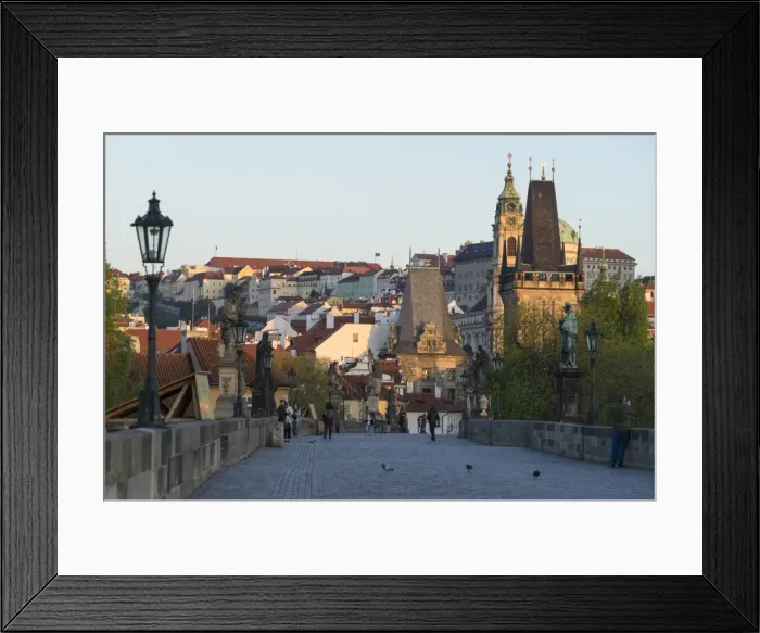 Framed Print : Early morning on Charles Bridge, UNESCO World Heritage Site, Prague, Czech Republic Framed Print : Early morning on Charles Bridge, UNESCO World Heritage Site, Prague, Czech Republic