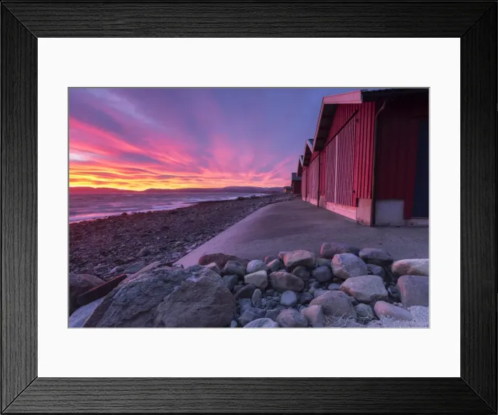 Framed Print : The colors of dawn light up the houses of fishermen, Arland Brekstad, Trondelag, Norway Framed Print : The colors of dawn light up the houses of fishermen, Arland Brekstad, Trondelag, Norway