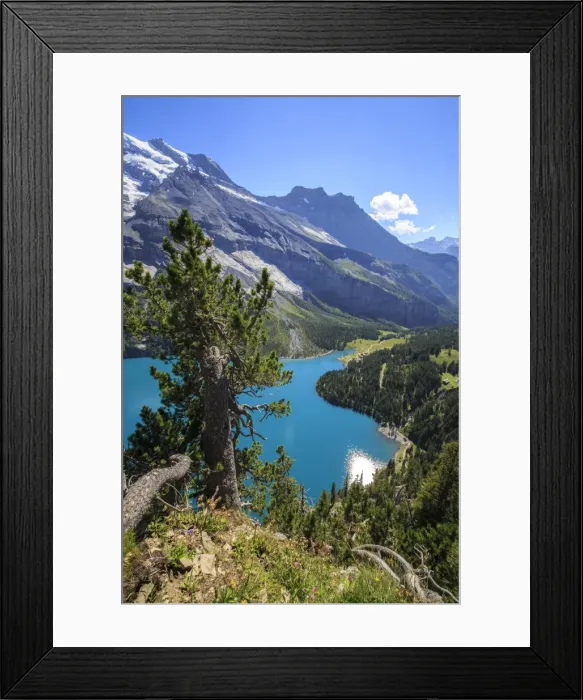 Framed Print : The turquoise water of Lake Oeschinensee, Bernese Oberland, Kandersteg, Canton of Bern Framed Print : The turquoise water of Lake Oeschinensee, Bernese Oberland, Kandersteg, Canton of Bern