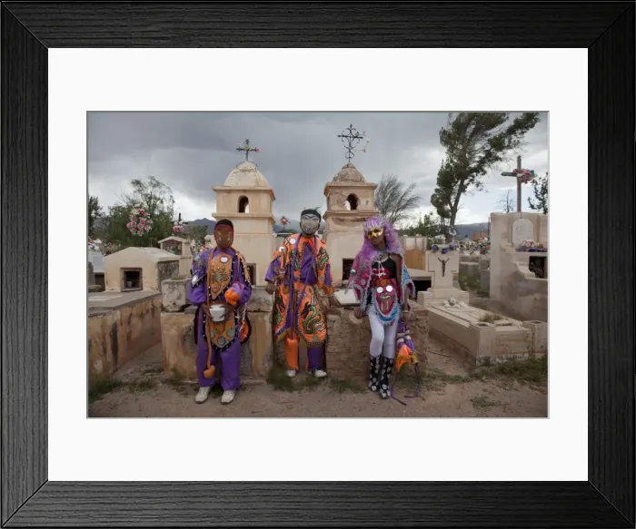 Framed Print : Revellers in costumes and masks at a cemetery in Humahuaca during carnival in Jujuy Framed Print : Revellers in costumes and masks at a cemetery in Humahuaca during carnival in Jujuy