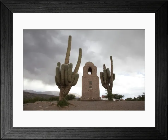 Framed Print : Traditional adobe church in Humahuaca in Jujuy province in the Andes region of Argentina