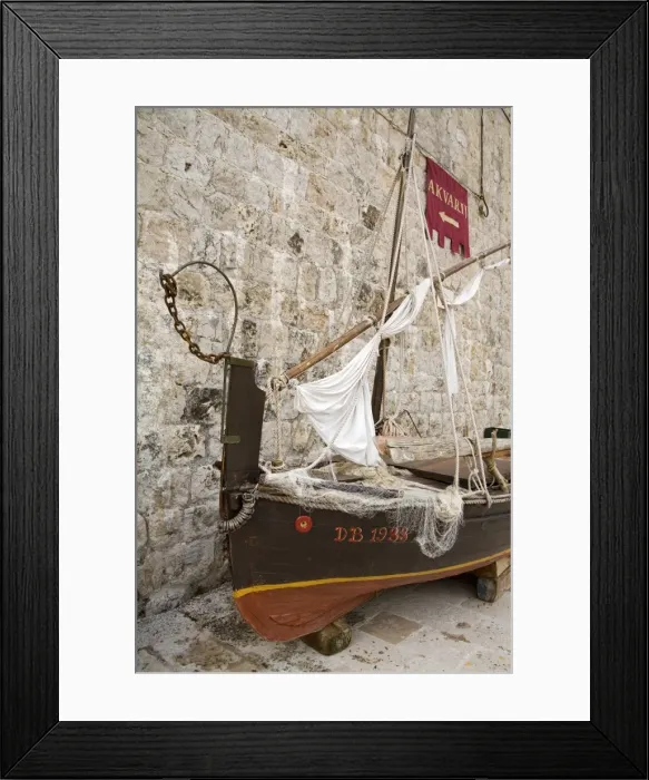 Framed Print : Traditional fishing boat, Maritime Museum, Dubrovnik, Dalmatia, Croatia, Europe Framed Print : Traditional fishing boat, Maritime Museum, Dubrovnik, Dalmatia, Croatia, Europe