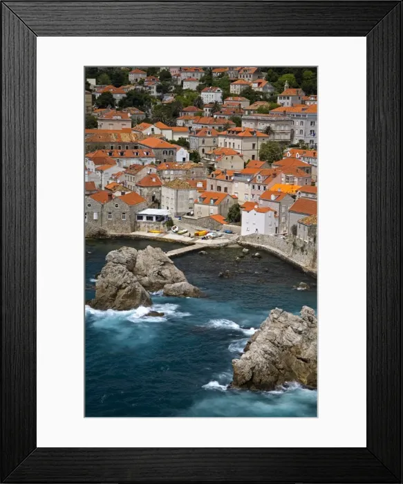 Framed Print : Red tiled roofs, Dubrovnik, Dalmatia, Croatia, Europe Framed Print : Red tiled roofs, Dubrovnik, Dalmatia, Croatia, Europe
