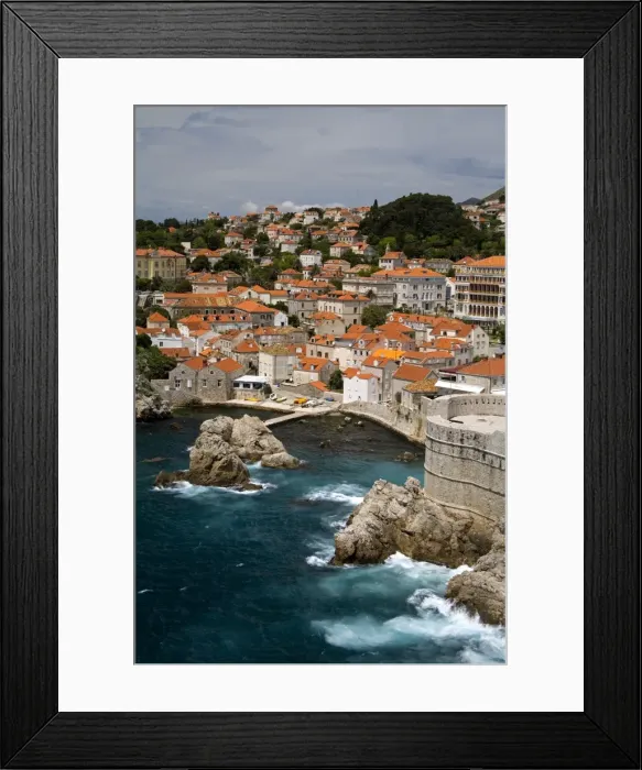 Framed Print : Red tiled roofs, Dubrovnik, Dalmatia, Croatia, Europe Framed Print : Red tiled roofs, Dubrovnik, Dalmatia, Croatia, Europe