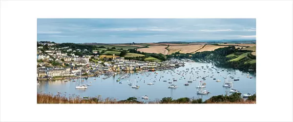 Panoramic view of Salcombe from East Portlemouth, East Portlemouth, Devon, England