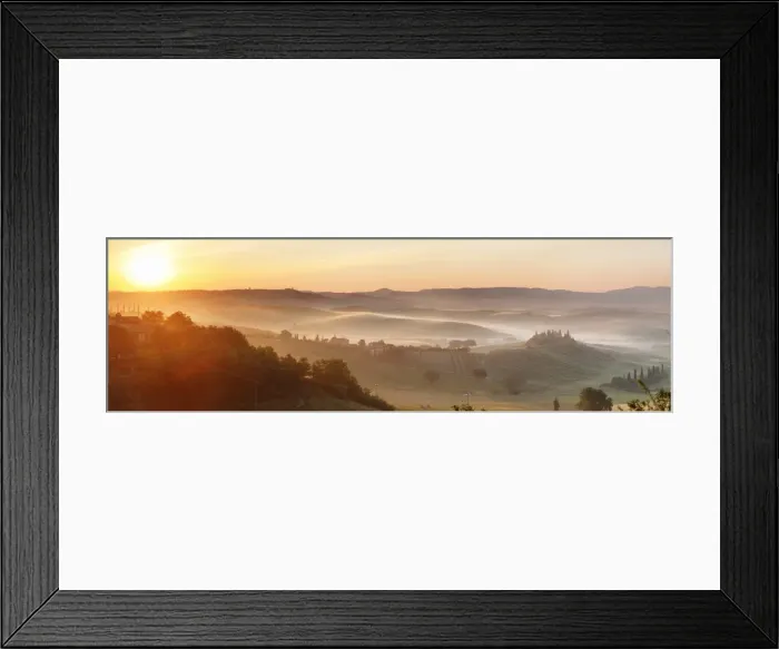 Framed Print : Farm house Belvedere at sunrise, near San Quirico, Val d Orcia (Orcia Valley), UNESCO Framed Print : Farm house Belvedere at sunrise, near San Quirico, Val d Orcia (Orcia Valley), UNESCO