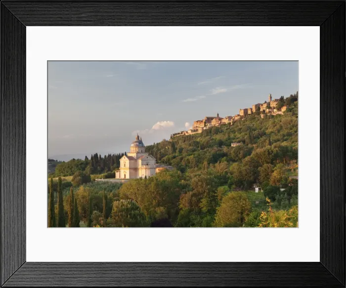 Framed Print : San Biagio church and Montepulciano, Siena Province, Tuscany, Italy, Europe Framed Print : San Biagio church and Montepulciano, Siena Province, Tuscany, Italy, Europe