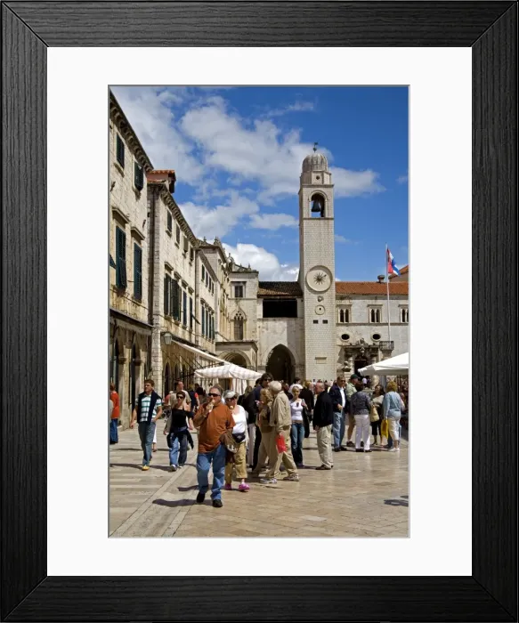 Framed Print : Bell Tower, Luza Square, Dubrovnik, Dalmatia, Croatia, Europe Framed Print : Bell Tower, Luza Square, Dubrovnik, Dalmatia, Croatia, Europe