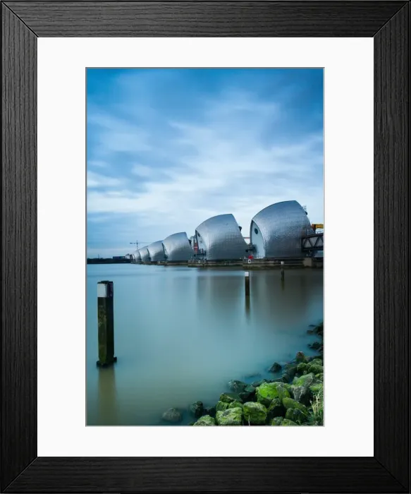 Framed Print : Thames Barrier on the River Thames, London, England, United Kingdom, Europe Framed Print : Thames Barrier on the River Thames, London, England, United Kingdom, Europe