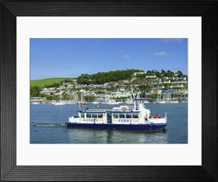 Framed Print : Kingswear and River Dart viewed from Dartmouth, Devon, England, United Kingdom, Europe