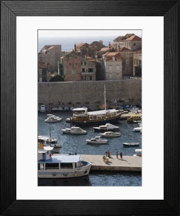 Framed Print : Harbour and waterfront of Dubrovnik Old Town, Dalmatia, Croatia, Adriatic, Europe Framed Print : Harbour and waterfront of Dubrovnik Old Town, Dalmatia, Croatia, Adriatic, Europe