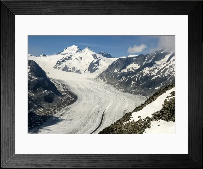 Framed Print : Aletsch Glacier and the Jungfrau, seen from Eggishorn, above Fiesch, Swiss Alps, Switzerland Framed Print : Aletsch Glacier and the Jungfrau, seen from Eggishorn, above Fiesch, Swiss Alps, Switzerland