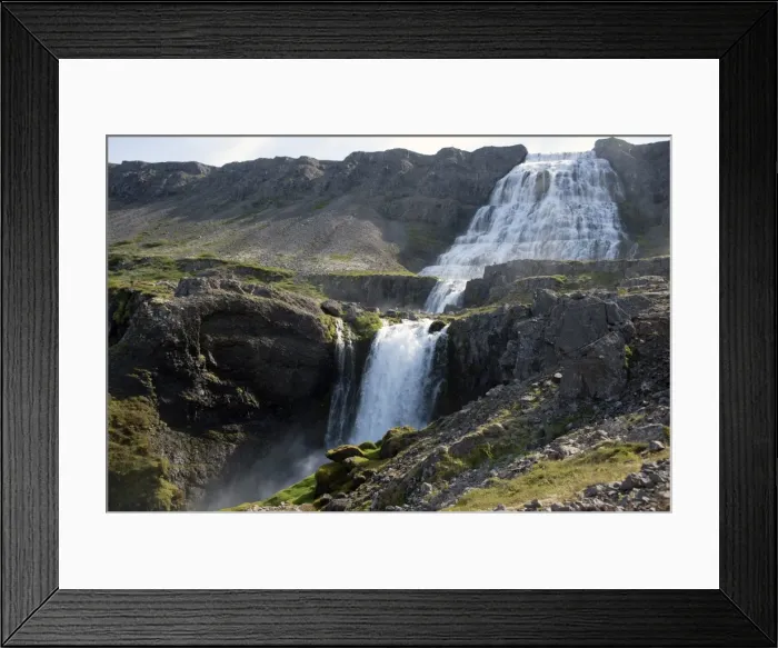 Framed Print : Dynjandi (Fjallfoss) waterfall, West Fjords, Iceland, Polar Regions