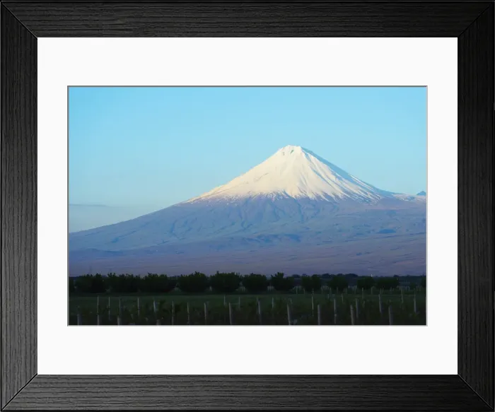 Framed Print : Lesser Ararat, 3925m, near Mount Ararat in Turkey photographed from Armenia, Caucasus