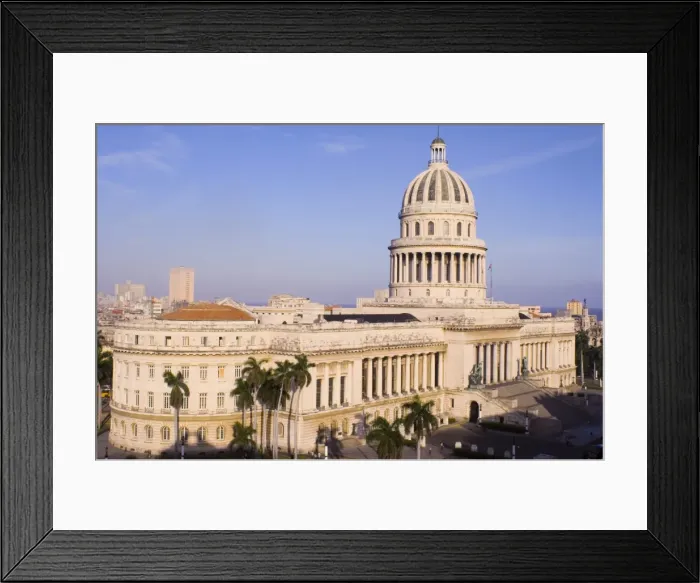 Framed Print : An aerial view of the Capitolio from the Hotel Saratoga in central Havana Framed Print : An aerial view of the Capitolio from the Hotel Saratoga in central Havana