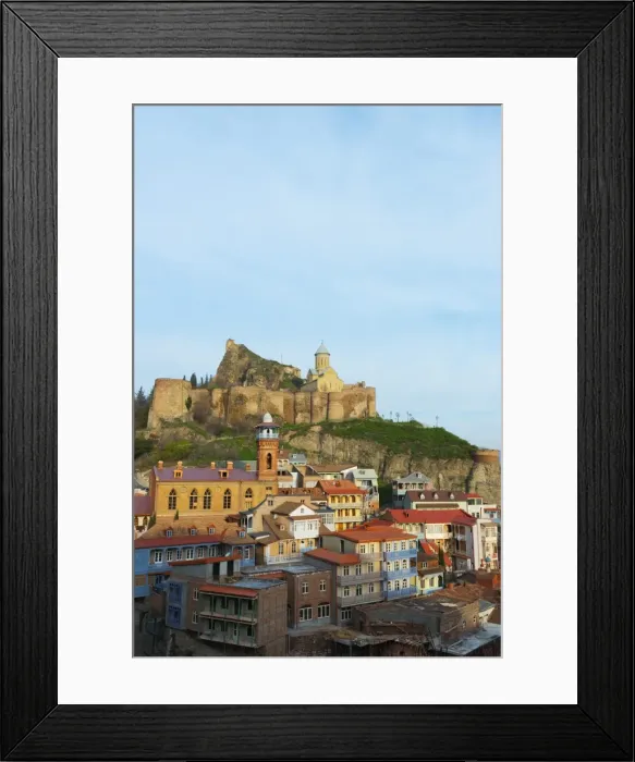 Framed Print : Old town and St. Nicholas church on top of Narikala Fortress, Tbilisi, Georgia, Caucasus Framed Print : Old town and St. Nicholas church on top of Narikala Fortress, Tbilisi, Georgia, Caucasus