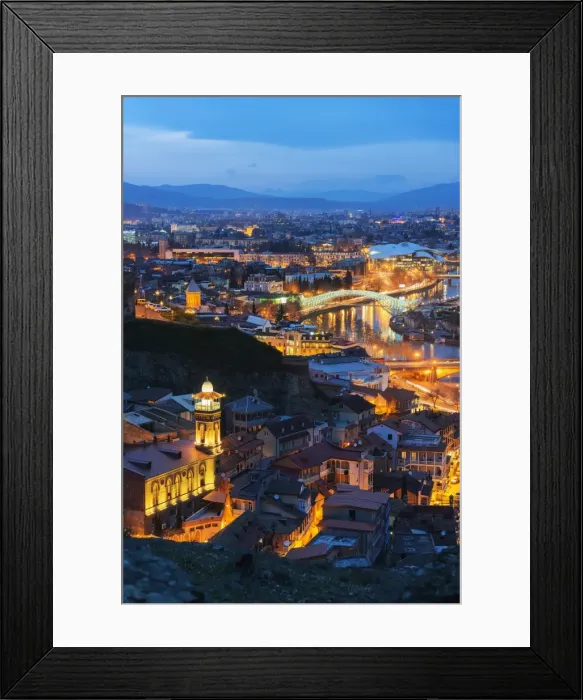Framed Print : Bridge of Peace and Public Service Hall House of Justice on Mtkvari River, Tbilisi Framed Print : Bridge of Peace and Public Service Hall House of Justice on Mtkvari River, Tbilisi