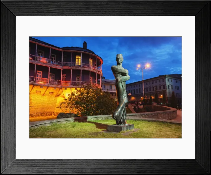 Framed Print : Statue of Georgian architect Shota Kavlashvili, Tbilisi, Georgia, Caucasus region Framed Print : Statue of Georgian architect Shota Kavlashvili, Tbilisi, Georgia, Caucasus region
