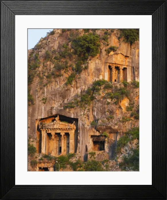 Framed Print : Ancient Telmessos, tomb of Amyntas and Ionic temple dating from 350 BC, Fethiye, Anatolia Framed Print : Ancient Telmessos, tomb of Amyntas and Ionic temple dating from 350 BC, Fethiye, Anatolia