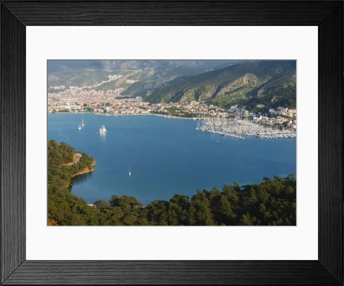Framed Print : Boats in harbour, Fethiye, Aegean Turquoise coast, Mediterranean region, Anatolia Framed Print : Boats in harbour, Fethiye, Aegean Turquoise coast, Mediterranean region, Anatolia