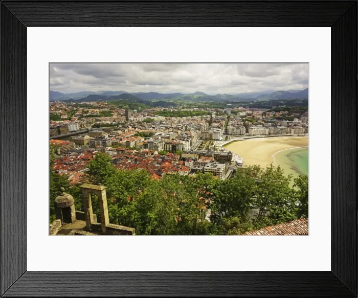 Framed Print : View of San Sebastian from Monte Urgull, Basque Country, Spain, Europe Framed Print : View of San Sebastian from Monte Urgull, Basque Country, Spain, Europe