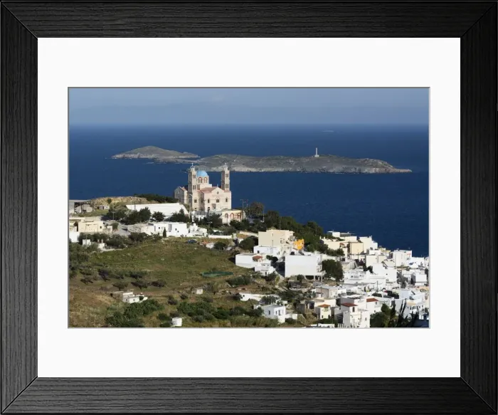 Framed Print : Church of Resurrection, built in 1870 on top of Vrodado hill, Ermoupoli, Syros island Framed Print : Church of Resurrection, built in 1870 on top of Vrodado hill, Ermoupoli, Syros island