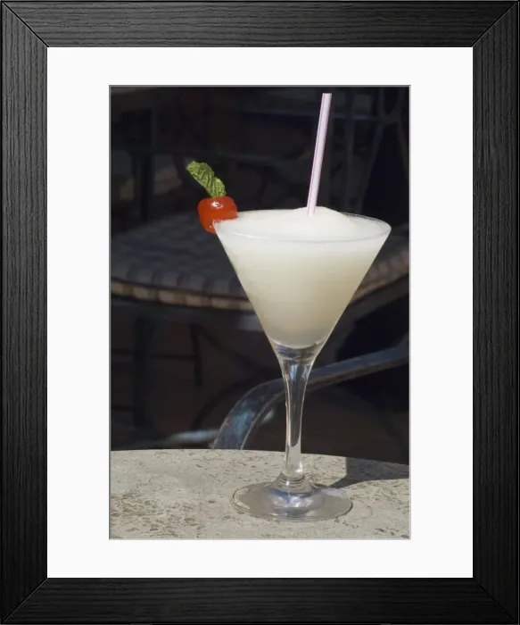 Framed Print : A frozen daiquiri served on the roof terrace of the Park Central Hotel Framed Print : A frozen daiquiri served on the roof terrace of the Park Central Hotel