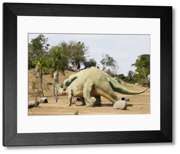 Framed Print : Dinosaur sculptures in the Valle de Prehistorica, Parque Baconao, Cuba Framed Print : Dinosaur sculptures in the Valle de Prehistorica, Parque Baconao, Cuba