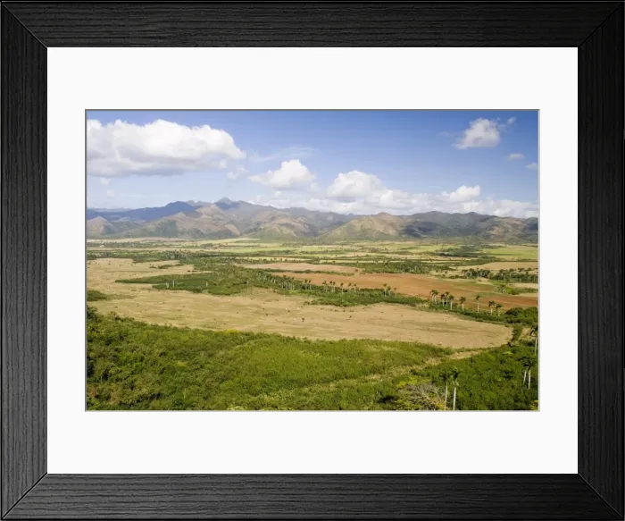 Framed Print : Sugar cane fields and the Escambray Mountains, Sancti Spiritus, near Trinidad Framed Print : Sugar cane fields and the Escambray Mountains, Sancti Spiritus, near Trinidad