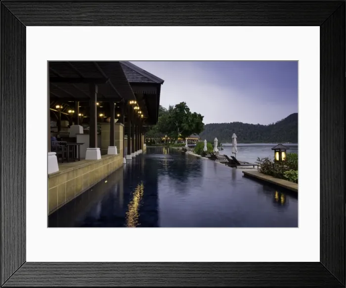 Framed Print : Swimming pool at the luxury resort and spa of Pangkor Laut, Malaysia, Southeast Asia Framed Print : Swimming pool at the luxury resort and spa of Pangkor Laut, Malaysia, Southeast Asia