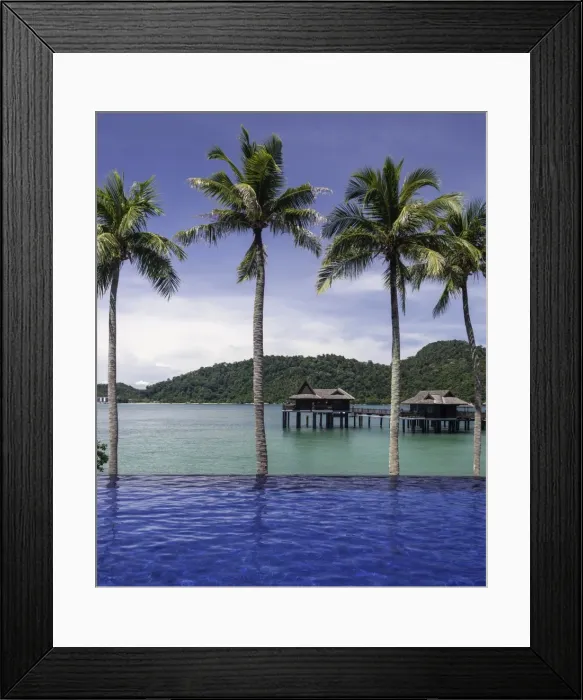 Framed Print : Beach and villas at the luxury resort and spa of Pangkor Laut, Malaysia, Southeast Asia Framed Print : Beach and villas at the luxury resort and spa of Pangkor Laut, Malaysia, Southeast Asia