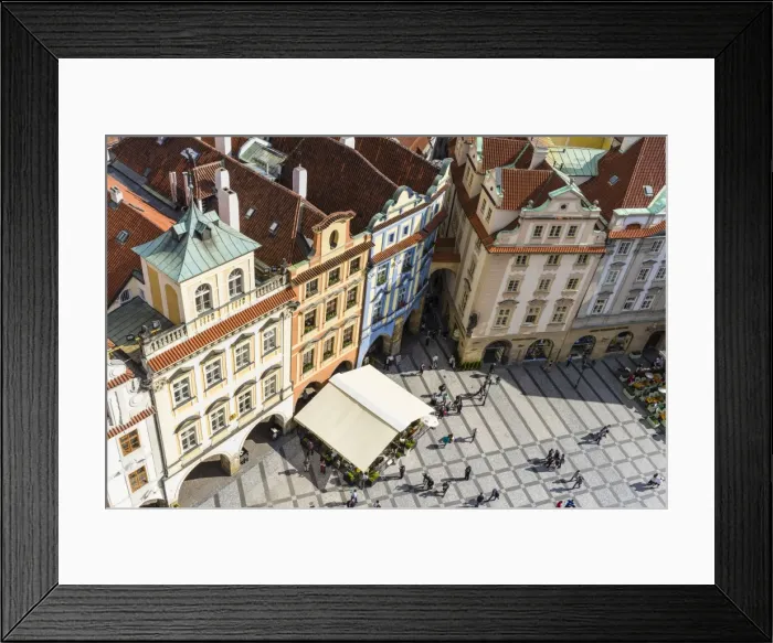 Framed Print : High angle view of buildings in Old Town Square, UNESCO World Heritage Site, Prague Framed Print : High angle view of buildings in Old Town Square, UNESCO World Heritage Site, Prague