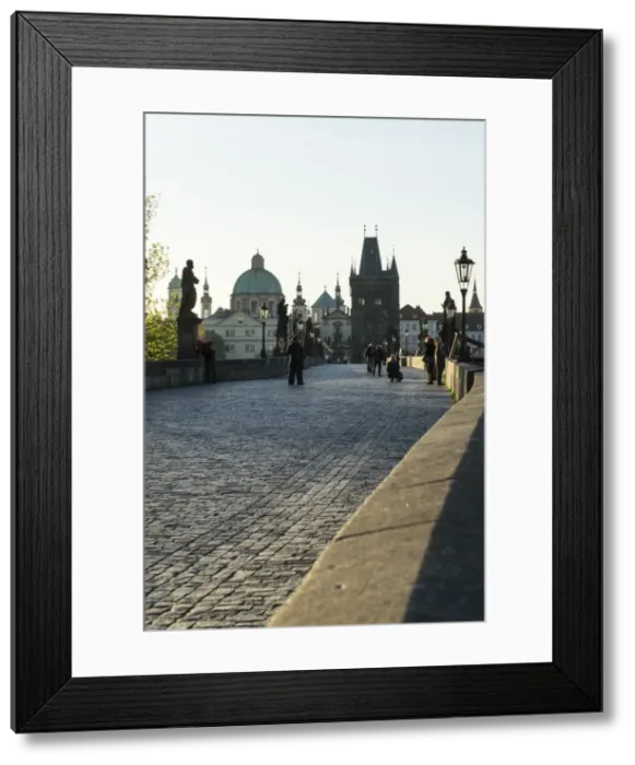Framed Print : Early morning on Charles Bridge, UNESCO World Heritage Site, Prague, Czech Republic Framed Print : Early morning on Charles Bridge, UNESCO World Heritage Site, Prague, Czech Republic