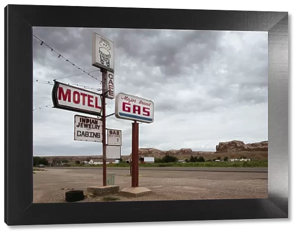 Motel and Gas Station on Highway 163, Utah, United States of America, North America