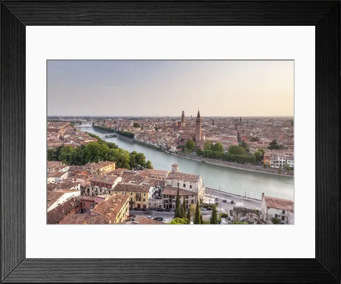Framed Print : The view over Verona, UNESCO World Heritage Site, from Piazzale Castel San Pietro Framed Print : The view over Verona, UNESCO World Heritage Site, from Piazzale Castel San Pietro
