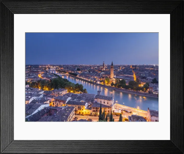 Framed Print : The view over Verona, UNESCO World Heritage Site, from Piazzale Castel San Pietro Framed Print : The view over Verona, UNESCO World Heritage Site, from Piazzale Castel San Pietro