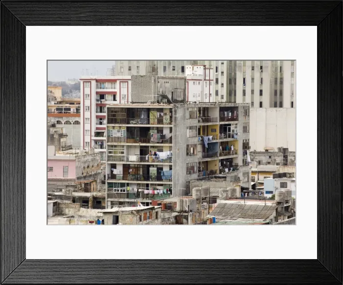 Framed Print : An aerial view from the Park Central Hotel of rundown highrise buildings in central Havana Framed Print : An aerial view from the Park Central Hotel of rundown highrise buildings in central Havana