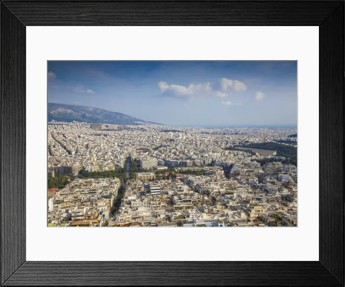 Framed Print : View of Athens from Lykavittos Hill, Athens, Greece, Europe Framed Print : View of Athens from Lykavittos Hill, Athens, Greece, Europe