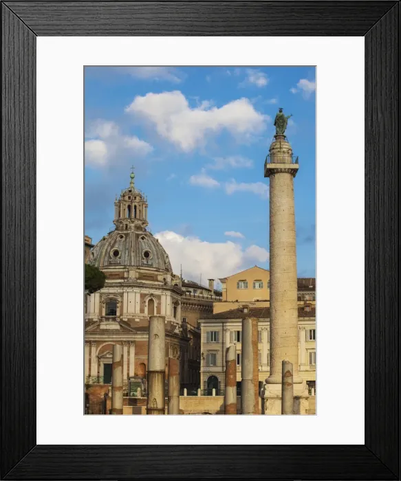 Framed Print : Trajans Column, Rome, Lazio, Italy, Europe