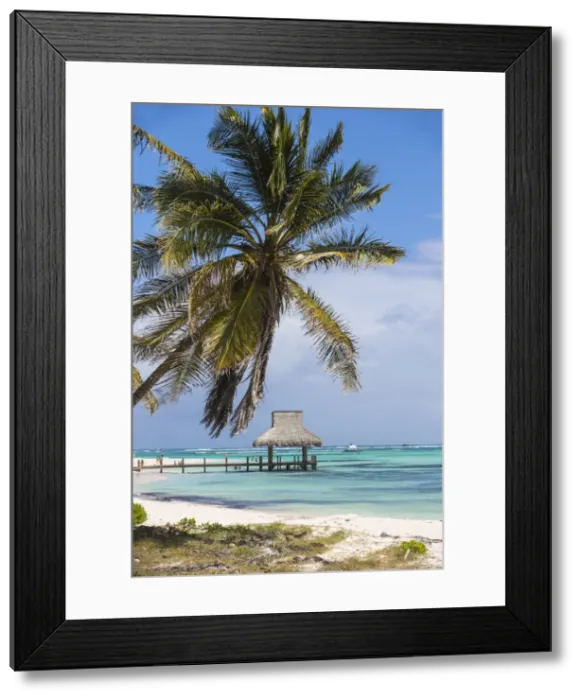 Framed Print : Wooden pier with thatched hut, Playa Blanca, Punta Cana, Dominican Republic, West Indies Framed Print : Wooden pier with thatched hut, Playa Blanca, Punta Cana, Dominican Republic, West Indies