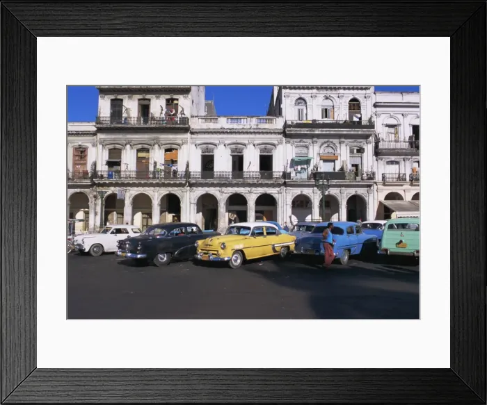 Framed Print : American 1950s cars used as taxis, Havana, Cuba, West Indies, Central America Framed Print : American 1950s cars used as taxis, Havana, Cuba, West Indies, Central America