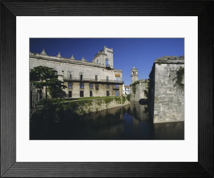 Framed Print : Castillo Real de la Fuerza moat and fortification, city of Havana, Cuba Framed Print : Castillo Real de la Fuerza moat and fortification, city of Havana, Cuba