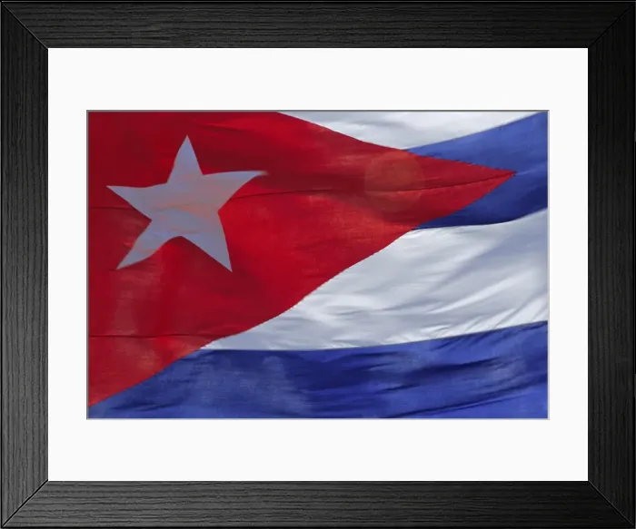 Framed Print : Close-up of the Cuban flag, Havana, Cuba Framed Print : Close-up of the Cuban flag, Havana, Cuba